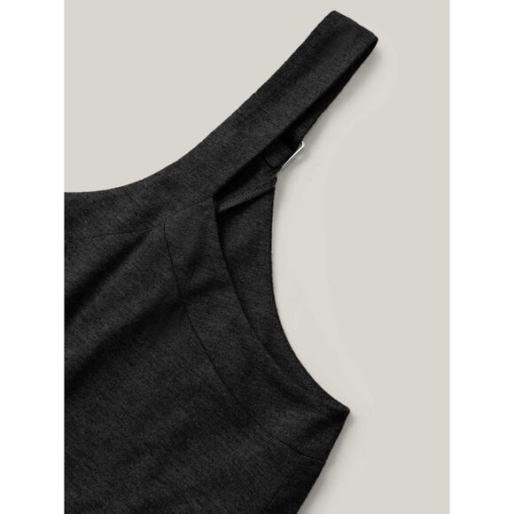 Plus Size 30 6x Adjustable Straps Pockets Stretchy BloomChic Soft Black Jumpsuit - Picture 3 of 6